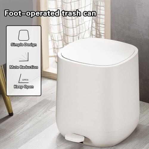 Nordic Simple Trash Can Household Living Room Bathroom Garbage Storage Bin Kitchen Waste Holder