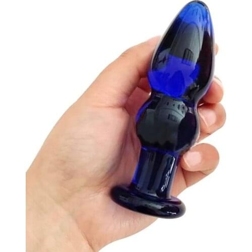 Glass Butt Plug Anal Beads Vagina Anus Dilator Crystal Dildo Cool Sex Toys for Women Men G Spot Massager