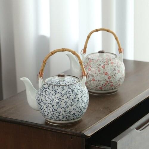 Large Capacity Ceramic Teapot High Temperature Resistant Household Teapot Ceramic Pot Single Pot Japanese Style Teapot 1000ML