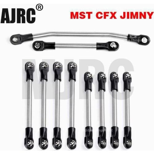 1set Titanium alloy Steering Pull Rod w/TRAXXAS #5347 Ball Joint Chassis Linkage Rod End GAX0131TA/TB for CFX MST JIMNY RC Cars
