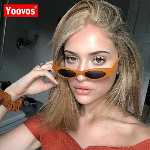 Yoovos 2021 Classic Cat Eye Sunglasses Women Vintage Brand Designer Small Frame Cateyes Sun Glasses Female Oval Party Eyewear