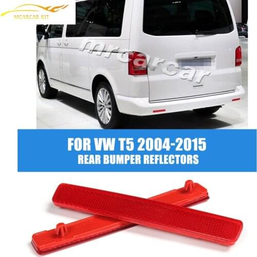 Rear Bumper Reflectors Left Right Side Red Fit For VW Transporter T5 2004-2015