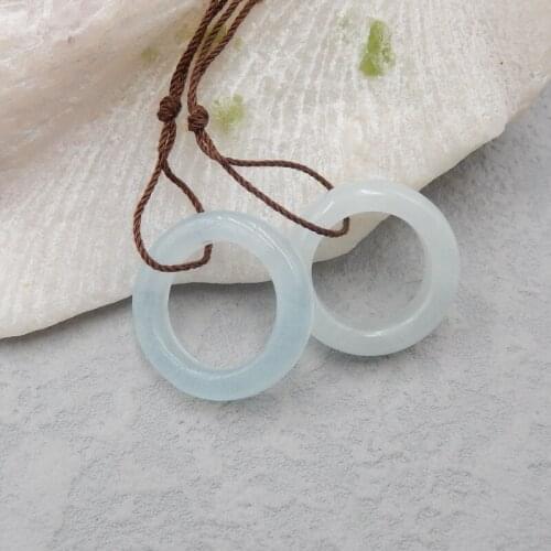 Carved Natural Blue Aquamarine Gemstone women Earrings Beads,Semiprecious jewelry earring,23x6mm6.8g