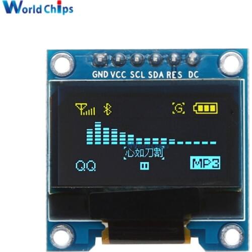 0.96 Inch 6Pin 12864 SPI IIC I2C OLED Yellow Blue LCD Display Module 0.96'' For Arduino 51 SMT32 Internal Drive Chip SSD136 DIY