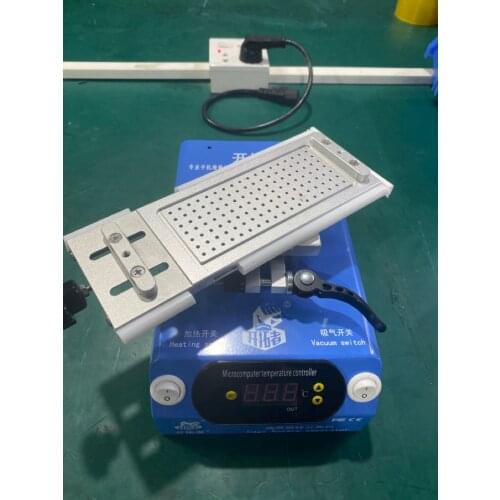 LCD Display Screen Heating Glue Cleaning Machine With 360 Rotation Plate External Vacuum Pump Lcd In Frame Glue Remove Separator