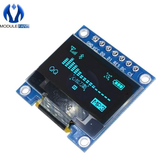 0.96" Blue 0.96 Inch OLED Module 128X64 OLED LCD LED Display Module For Arduino IIC I2C Communicate DC 3V-5V SPI Serial Module