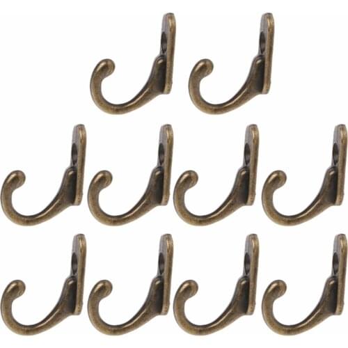 10Pcs Wall Mounted Hook Key Holder Letter Rack Hanger Hanging Decor Organizer Kitchen Dining Bar Tool for Bags Retro Coat Hanger