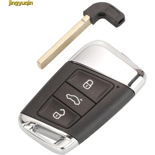 10pcs jingyuqin Smart Remote Car Key Shell For Volkswagen VW Passat B8 New Magotan B5 Skoda Superb A7 Variant Golf + Blade 3 BTN