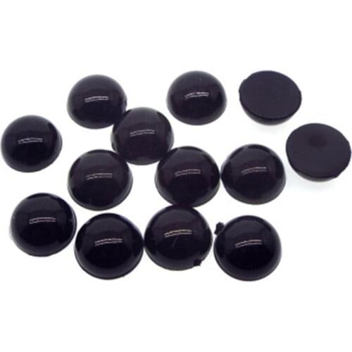 100pcs/set Flat Crystal Semicircle no feet flat eyes black beans Safety Eyes for Teddy Bear Soft Toy Animal Doll DIY Accessorie