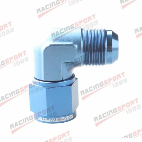 10AN -10AN AN10 90 Degree Female To Male Fittings Adapter Aluminum Blue