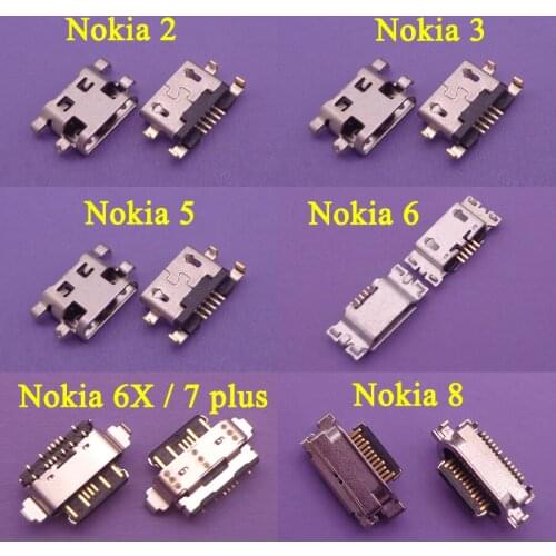 1X micro mini USB Charger Charging Port For Nokia 2 3 5 6 6X 7 plus 8 TA-1029 1099 jack socket Connector Dock plug