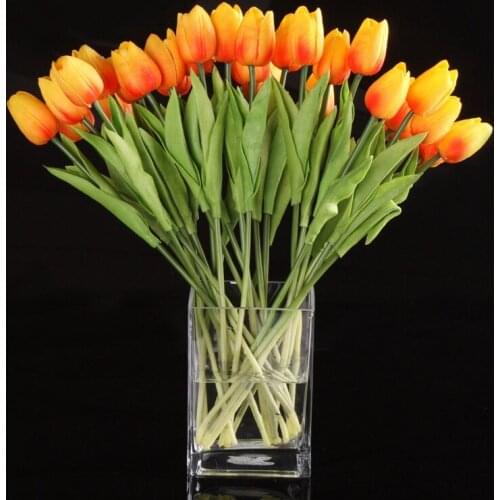 20pcs Tulip Flower Latex Real Touch For Wedding Decor Flower Best Quality KC454