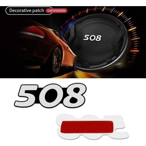 For Peugeot 508 2019 Accessories Car Stickers Audio Speaker Sticker nterior Decoration 4PCS