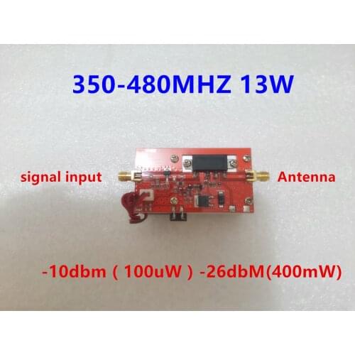 433MHZ 350-480MHZ 13W UHF RF Radio Power Amplifier AMP DMR + Heatsink + Fan