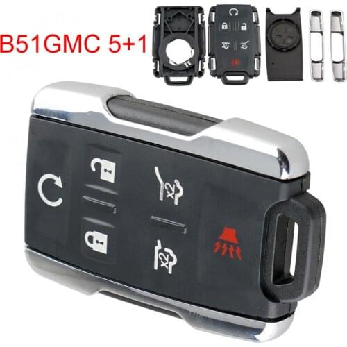5 + 1 Button Car Keyless Entry Smart Remote Key Shell Case Replacement M3N-32337100 Fit for Cadillac Chevrolet Key Case