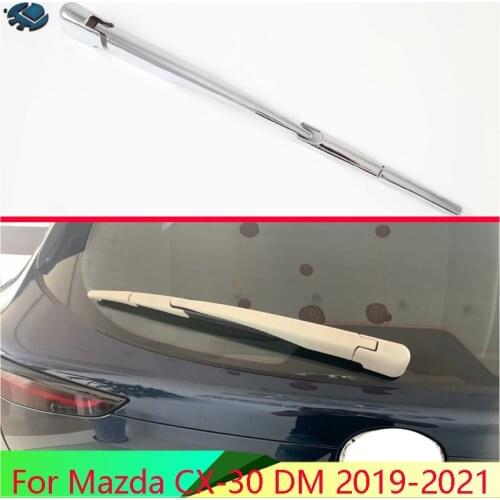 For Mazda CX-30 DM 2019-2021 Car Accessories ABS Chrome Rear Window Wiper Arm Blade Cover Trim Overlay Nozzle Molding Garnish