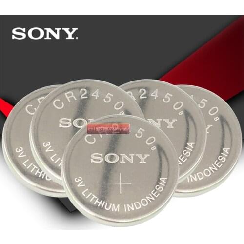 5pc/lot Sony 100% Original CR2450 CR 2450 3V Lithium Coin watch Key Fobs Battery Batteries For swatch watch For LEXUS Car Contro