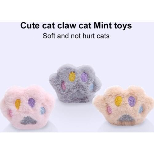 FAST SHIP CAT Plush Toy Cat Toys Soft Plush Embroidery Cat Claw Shape Pet Products Including Cat Grass Cat Throwing Toys