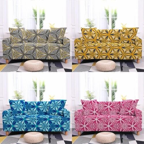 Bohemian Flower Sofa Cover For Living Room 1/2/3/4 Seater Furniture Protector Mandala Pattern Elastic Stretch Slipcovers