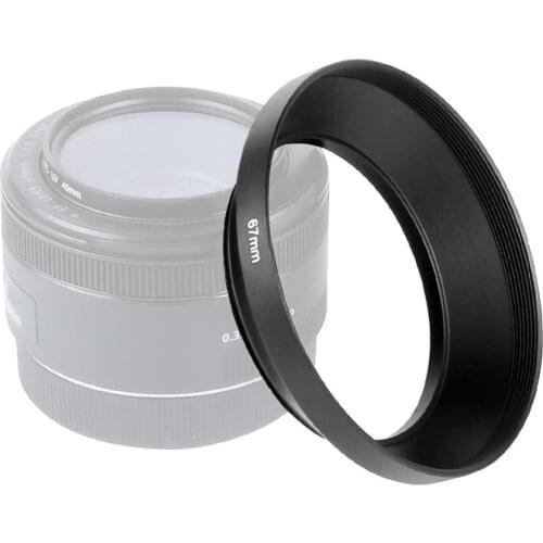 BGNing 49/52/55/58/62/67/72/77mm Wide-Angle Metal Lens Hood Black Screw Mount For Canon Nikon Pentax Sony DSLR Camera