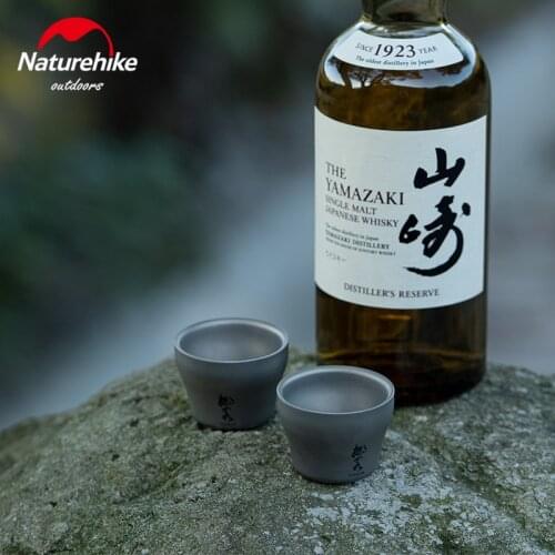 Naturehike 45ml Double-deck Titanium Wine Cup MINI Ultralight Portable Tea Water Cup Camping Party Tableware Picnic Parts