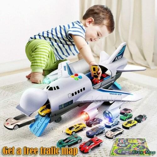 Music story inertia baby toy airplane simulation passenger aircraft baby music flash early education educational toy airplane
