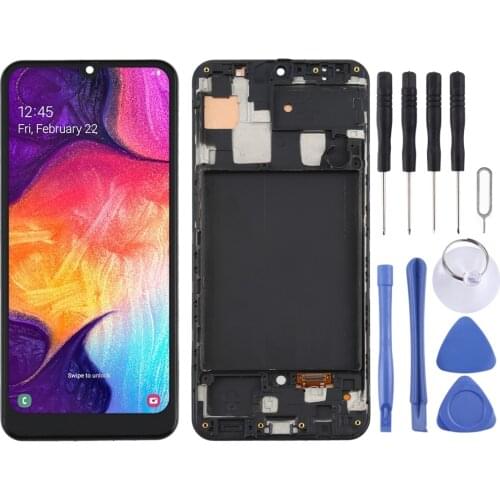IPartsBuy for Samsung Galaxy A50 (US Edition) SM-A505U TFT Material LCD Screen and Digitizer Full Assembly With Frame