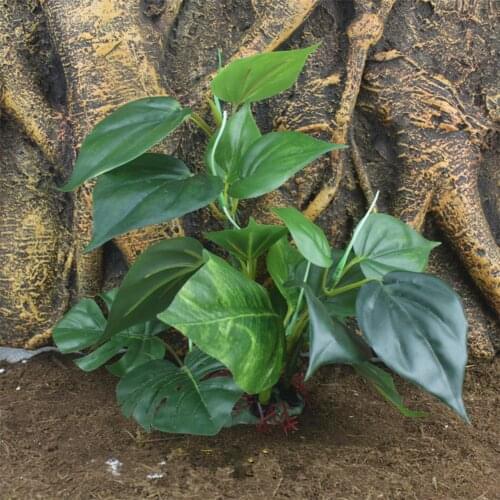 Artificial Underwater Plants Large Leaf Aquatic Plant Aquarium Fish Tank Decoration Water Viewing Plastic Landscape