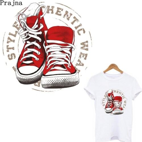 Prajna Cool Shoes Iron On Patches For Clothes Logo Badges On Jacket Patch Heat Transfers For T-shirt Thermal Stickers DIY Patch