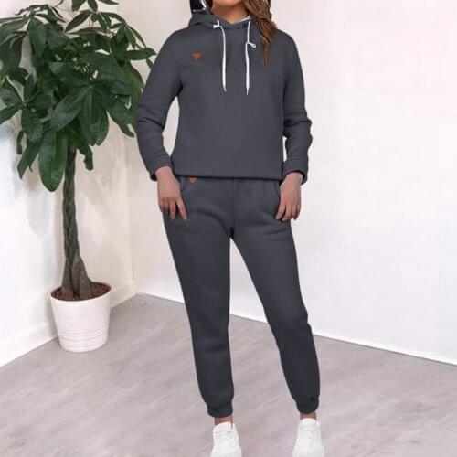 Women Two Piece Outfits Tracksuit Female Gym Clothes for Autumn Winter Matching Sets Top And Pants Hoodie Suits Sportswear