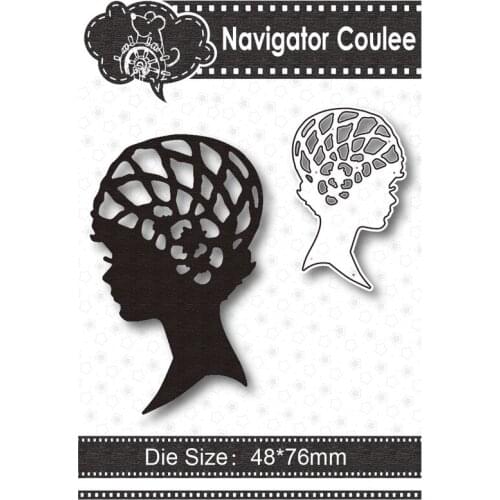 Metal cutting mold girl avatar died of scrapbook layered drawing craft supplies cut decorative stamps and molds 2021