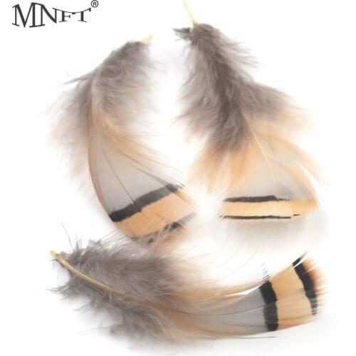 MNFT 50PCS Natural Ginger Color Saddles Feather Flies Wing Making Feather Hairs Pheasant Fly Tying Materials