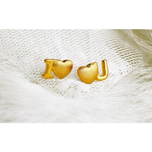 Fashion Design Love Heart Letter Stud Earrings of Ladies/Woman/Girl/Lovers Wedding Christmas Anniversary Earrings Jewelry Gift