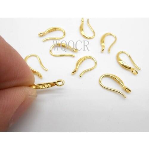New 10 Pieces / More 925 Tremella Hook Lettering Ear Hook Earrings DIY Jewelry Accessories Gold Silver Wholesale Jewelry Making