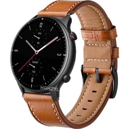 NEW Genuine Leather Watchband For Huami Amazfit GTR2 Pace Replacement Bands For Xiaomi Amazfit GTR47mm 42mm Wrist Strap