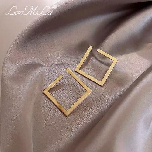 LanMiLa New Fashion Geometric Square Earrings Women Jewelry