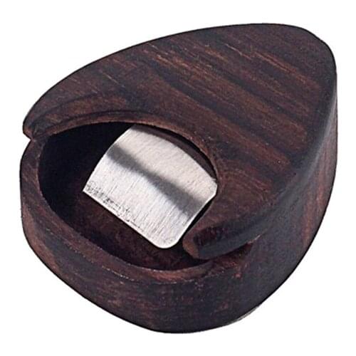 Newly Guitar Pick Storage Box Case Wooden Portable Musical Instrument Accessories