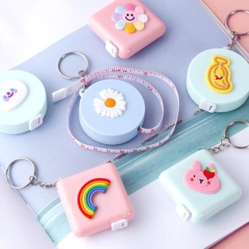 Portable Cute Cartoon Double Side Scale Sewing Tailor Tape Measure Retractable Soft Flat Sewing Clothes Home Ruler