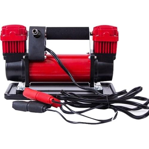 12v/24v Portable Automatic Car Inflator High Pressure Car Inflator Full Metal Double Cylinder Car Wheel Fast Inflator