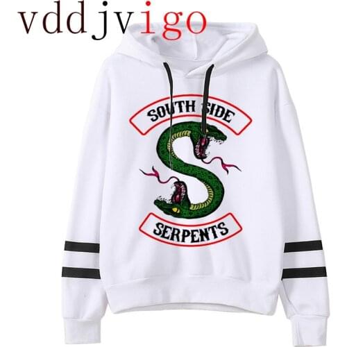 Riverdale Southside Serpents Harajuku Cartoon Hoodie Men/Women South Side Serpents Snake Print Sweatshirt Ullzang Hoody Male