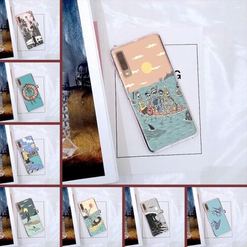 Funny Skull Silicone Phone Case For Samsung Galaxy A6 A8 Plus 2018 A5 A7 Soft Back Cover For Samsung A3 A5 A7 2016 2017 Case