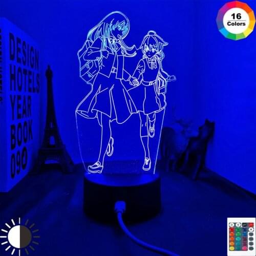 Anime Led Light Bloom Into You Nightlight for Bedroom Decor Nightlight Manga Birthday Gift Room 3d Night Lamp Bloom Into You
