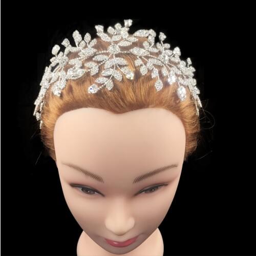 Tiaras And Crowns HADIYANA Classic Cute Leaves Design Wedding Bridal Hair Jewelry Elegant Women BC4514 Haar Sieraden Bruiloft