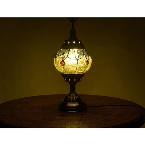 Turkish Retro Romantic Small Table Lamp Bedroom Study Cafe Restaurant Hotel Bed and Breakfast Decoration Table Lamp Turkish Lamp