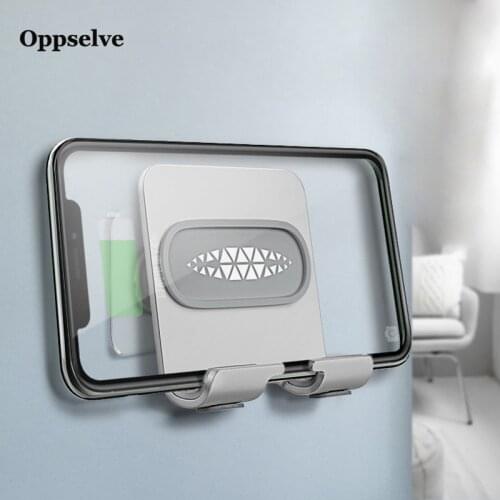 Oppselve Universal Mobile Phone Holder Stand For iPhone 12 Mini Pro Max Huawei Wall Mount Bracket For Room Toilet Bedside Wall