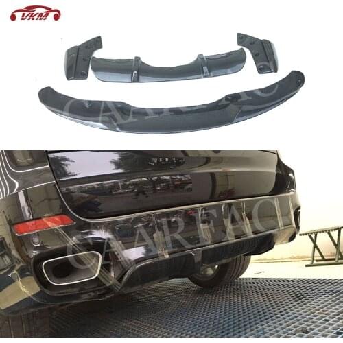 Carbon Fiber Front Lip Spoiler Rear Bumper Lip Diffuser Splitters For BMW X5 F15 M-Tech M Sport 2014 2015 -2018 FRP Body Kit