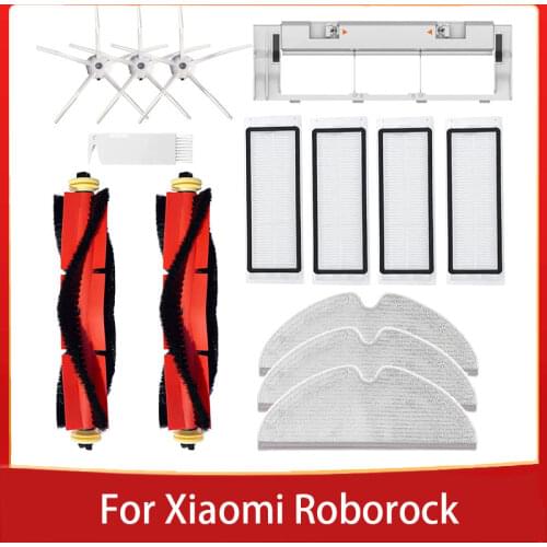 Mopping Cloth Hepa filter Side Brush Roll Brush for Xiaomi Roborock S6 S5 MAX S60 S65 S5 S50 S55 E25 E35 vacuum parts accessorie