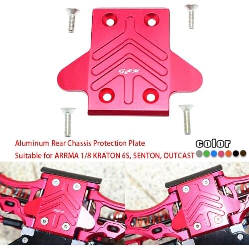Upgrade Parts Aluminum Rear Chassis Protection Plate For ARRMA 1/8 KRATON 6S Drone Accessories RC Parts