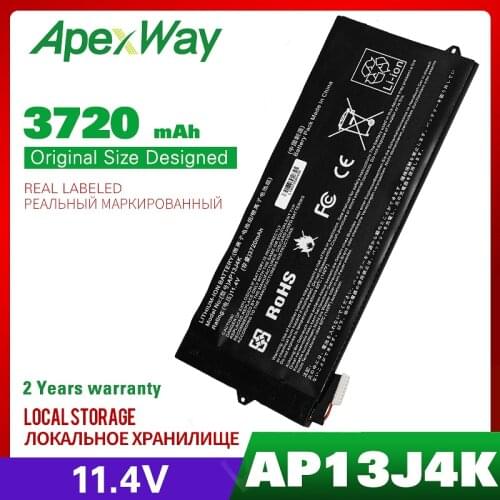 Apexway 11.4V 3720 mAh Laptop Battery for Acer Chromebook 11.6" C720 C720P 3ICP5 AP13J4K AP13J3K Batteria