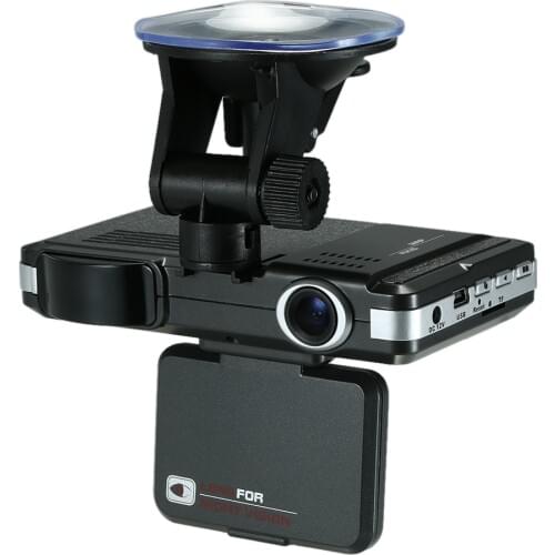 Anti Radar Detector Car DVR 2 in 1 720P Dash Cam Radar Speed Detector with Full Band Mute Button Loop Recording G-Sensor
